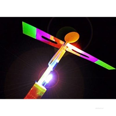 LED Light Up Glowing Slingshot Helicopter Flashing Bright Lights (10)