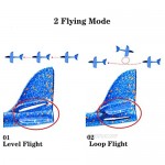 Nothers SAYW 8 Pack 2 in 1 Flight Mode Glider Planes & Throwing Toy Parachutes Throwing Foam Plane 4 Foam Airplanes and 4 Parachute Outdoor Flying Toy for Children