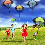 Novsix Throw Soldiers Parachute Toy 5 Pack Airdrop Paratroopers Toy Outdoor Flying Toys for Kids Toss It Up and Watching Landing