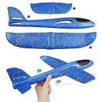 NUOBESTY 3PCS Foam Glider Airplane Kids Throwing Foam Plane Set Flying Aeroplane Model Outdoor Sports Toys Birthday Holiday Party Favor