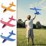 NUOBESTY 3PCS Foam Glider Airplane Kids Throwing Foam Plane Set Flying Aeroplane Model Outdoor Sports Toys Birthday Holiday Party Favor