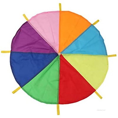 QIUXQIU Rainbow Umbrella Parachute Kids Hit Hamster Play Game Parachute for Indoor Outdoor Games Exercise Toy（New） (6.5foot Umbrella)