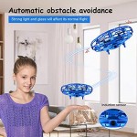 SODIKE Hand Operated Drones for Kids or Adults Mini Drone Motion Sensor Small Flying Ball Toys for Kids Gift LED Lights Easy Play Indoor UFO Drone for Boys Girls. (blue)…