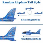 WATINC 2Pcs 17in Airplane Manual Throwing Fun challenging Outdoor Sports Toy Model Foam Airplane Blue & White Airplane (WT-Foam Airplane 2Pcs)