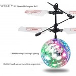 WEKITY Flying Ball Toys Infrared Induction RC Drone Helicopter Ball Built-in LED Light Disco Rechargeable Light Up Ball Drone Colorful Flying Toy for Indoor Outdoor Games Gifts for Kids (Flying Ball)