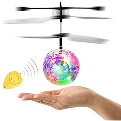 ZGWJ Flying Ball Toys  RC Toys Rechargeable Light Up Ball Drone Hand Control Induction Helicopter with Remote Controll for Boys Girls Indoor Outdoor Games