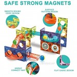 3D Magnetic Tiles Blocks for Kids 96 PCS Marble Run Balls Magnetic Building Blocks Educational Toys STEM Toy for 3 5 6 7 8 10 Year Old Boys Girls