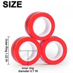 98K Magnetic Rings Toys Magnetic Bracelet Ring Unzip Toy Magical Ring Props Tools Stress Relief Fidget Toys Finger Game Finger Toy for Kids or Adults