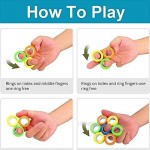 ALLFEIYA Magnetic Finger Rings Toy Color Combo Magical Finger Game Stress Relief Toy for Children and Adults 3 Packs