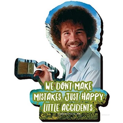 AQUARIUS Bob Ross Fridge Magnet Mega Chunky Large Novelty Magnet for Refrigerator  Locker  Whiteboard and Game Room Officially Licensed Bob Ross Merchandise & Collectibles - 6.4”  Multicolor  MCM-006