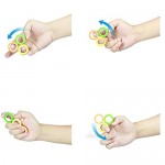 Casturu 3 Pcs Finger Magnetic Ring Magnetic Fingertip Toys Relaxing Toys Versatile Puzzle and Stress Reliever Toy Finger Game Toys for Boys and Girls (Green 3PIC)