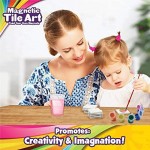 Creative Kids DIY Magnetic Mini Tile Art – Paint & Make Your Own Tile Art & Crafts Kits for Children | Party Favor Pack Schools Birthdays | for Boys & Girls Ages 6+