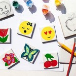 Creative Kids DIY Magnetic Mini Tile Art – Paint & Make Your Own Tile Art & Crafts Kits for Children | Party Favor Pack Schools Birthdays | for Boys & Girls Ages 6+