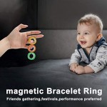 DOTSOG Magnetic Rings Toy Anti-Stress Fingertip Toys Anxiety Stress Relief Magical Ring Decompression Finger Game Trick Play Gadget for Adults Teen 3Pcs