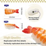 flavorbox（フレーバーボックス） Sushi Magnet (5 Set: Shrimp Salmon Sea Urchin Sea Bream Tuna Roll) Realistic Food replicas/A Gift for People who Like Sushi/for refrigerators whiteboards/ 20 Kinds Total