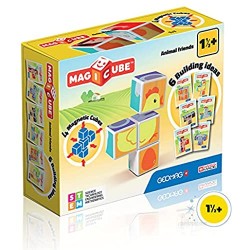 Geomag Magnetic Toys | Magnets for Kids | STEM-endorsed Educational Building Cube Set for Creativity & Learning Fun | Swiss-Made | Age1.5+ Animal Friends