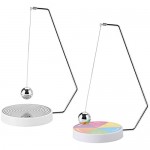 Hilitand Magnetic Decision Maker Ball Swing Pendulum Office Desk Decoration Toy Gift Perfect Indecisive Moments (Black and White)