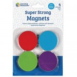 Learning Resources Super Strong Magnets 4 Vibrant Colored Magnets Hang on Whiteboards or Refrigerators