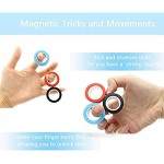 Liftsun Magnetic Bracelet Ring Toy Magnetic Ring Toy Unzip Toys Stress Relief Magnetic Ring Magic Spinner Ring Props Tools (Sky Blue 3Pcs)