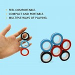 Liftsun Magnetic Bracelet Ring Toy Magnetic Ring Toy Unzip Toys Stress Relief Magnetic Ring Magic Spinner Ring Props Tools (Sky Blue 3Pcs)