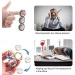 Linshow 6pcs Glowing Finger Magnetic Ring - Anxiety and Stress Relief Toy Finger Toy Magnetic Ring Durable Unzip Toys Finger Exerciser for Anxiety Fidget Rings (Camouflage)
