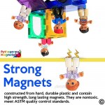 Magnetic Figures Set of 4–Toddlers Community Action Toy People Magnetic Tiles Expansion Pack for Boys and Girls – Educational Stem Toys Add on Sets Pilot Teacher Lawyer Coach Set