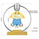 Magnetic Levitation Moon Light Floating Cute Toy Puppy for Desk Decoration with LED Lights Magnetic Levitation Floating Night LED Lamp Three Light Modes