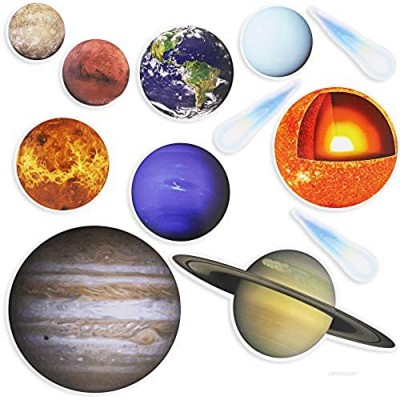 Magnetic Solar System Playset for Kids (12 Pack)