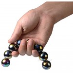 NICO SEE WONDER 1Inch 25mm Rainbow Magnetic Stones 8Pieces Magnets Fidgeting Toys with Bag Hematite Magnetic Rattlesnake Egg.