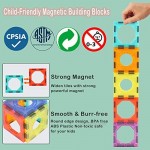 SonneMond 110PCS Magnetic Tiles Building Blocks for Kids Glowing Marble Run Magnetic Construction Set STEM Toys with Colorful Lights Super Fun Gifts for Boys Girls Ages 3+