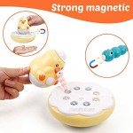 Vanmor Chick Tumbler Magnetic Toddler Toy Preschool Learning Fine Motor Skills Sensory Toys Matching Cards Game Magnetic Worm Game Roly Poly Toy for Boy Girl 3 4 Year Olds Gifts