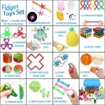 32 Pack Sensory Fidget Toys Set Fidget Toys for Adults Anxiety Stress Relief Toys for Kids Autism ADHD Perfect for Stocking Stuffers Pinata Goodie Filler Parties Class Room Prizes and Carnival