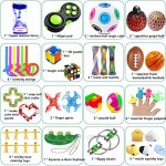 43 Pack Sensory Fidget Toys Set Stress Relief and Anti-Anxiety Sensory Toys Pack for Kids Adults ADHD ADD Anxiety Autism with Stress Balls Squishy Gifts for Birthday Party Favors Classroom Rewards