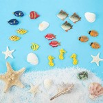 48 Pieces Tropical Fish Figure Play Set Tropical Fish Party Favors Assorted Plastic Fish Toys Sea Animals Toys for Kids 1 Inch Long
