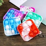5 Pcs Simple Fidget Toy Pop Fidget Toy Mini Stress Relief Hand Toys Keychain Toy Push Pop Bubble Wrap Pop Anxiety Stress Reliever Office Desk Toy for Kids Adults