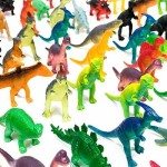 Boley 150 Pack Miniature Dinosaur Toy Set - Colorful Mini Plastic Dinosaur Figure Variety Pack - Perfect for Party Packs Party Favors Cake Toppers and Stocking Stuffers!