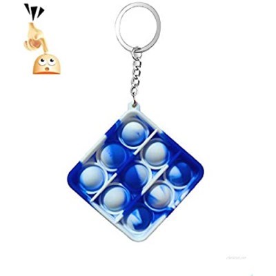DuoDuoHouse Mini Pop Fidget Dimple Toy   Stress Relief Hand Toys for Kids Adults  Keychain Toy Bubble Pop Anxiety Stress Reliever Office Desk Toy Silicone Squeeze Toys Gift for Kids Adult