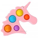 Kluyuexin 2Pack Simple Dimple Unicorn Fidget Toy Push pop Bubble Fidget Toy Autism Special Needs Stress Reliever Squeeze Sensory Tools.Kids Adults (Unicorn Pink+White)
