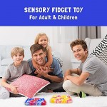 Push Pop Bubble Fidget Sensory Toy Fidget Toys & Pop Toys for Kids Adults Bubble Popper Fidget Toy Stress Anxiety Relief Toys 3-Pack