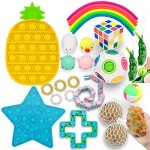 Sensory Fidget Toys Set 26 PCS Fidget Pack Relieves Stress and Anxiety for Kids Adults Special Toy for Birthday Favors Party Children's Day Gift School Classroom Rewards Prizes