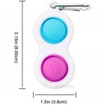 Simple Dimple Fidget Toy Squeeze Sensory Toy Stress Relief Handheld Toys for Adults and Kids Portable Fidget Toy Keychain