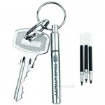 True Utility Stainless Steel Pen Keychain: This Cool Keychain is Engineered to be the Smallest pocket pen Coolest Keychain Accessories and the most useful dad gadgets ever seen - TelePen TU246 Silver One-Size