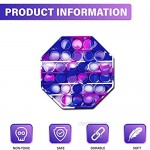 Woogoo Push Pop Bubble Sensory Fidget Toy Silicone Autism Stress Reliever Toy Anxiety Relief Squeeze Sensory Autism ADHD and Squeeze Sensory Toy for Homeschool Kids & Office (Purple Tie-Dye)