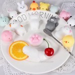 Zekpro Kawaii Squishy Toys (16-Pack) Cute Animal Slow Rising Squishies | Cats Panda Bear Pigs Rabbits | Fun Colorful Non-Toxic Silicone | Girls Boys and Teens