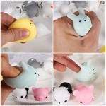 Zekpro Kawaii Squishy Toys (16-Pack) Cute Animal Slow Rising Squishies | Cats Panda Bear Pigs Rabbits | Fun Colorful Non-Toxic Silicone | Girls Boys and Teens