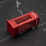 AUEAR Delicate Lovely London Money Metal Alloy Piggy Bank Coin Box Change Souvenir Gift Box Home Decoration (Red Telephone Booth)