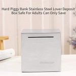 CALIDAKA Piggy Bank Only but Cannot be Taken Out Made of Stainless Stell Difficult to Open Box Safe for Adults Can Only Save