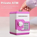 Cartoon Piggy Bank Cash Coin Can Password Electronic Money Bank Safe Saving Box ATM Bank Safe Locks Panda Smart Voice Prompt Money Piggy Box (Cute Pink)
