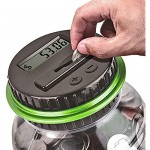 Coin Piggy Bank Saving Jar Winnsty Digital Coin Counter with LCD Display Large Capacity Money Saving Box for All US Coins (Green)