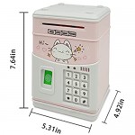 Fingerprint Piggy Bank for Girls Kids Real Money Safe Electronic Plastic ATM Saving Bank Smart Sensing Automatic Roll-in Cash